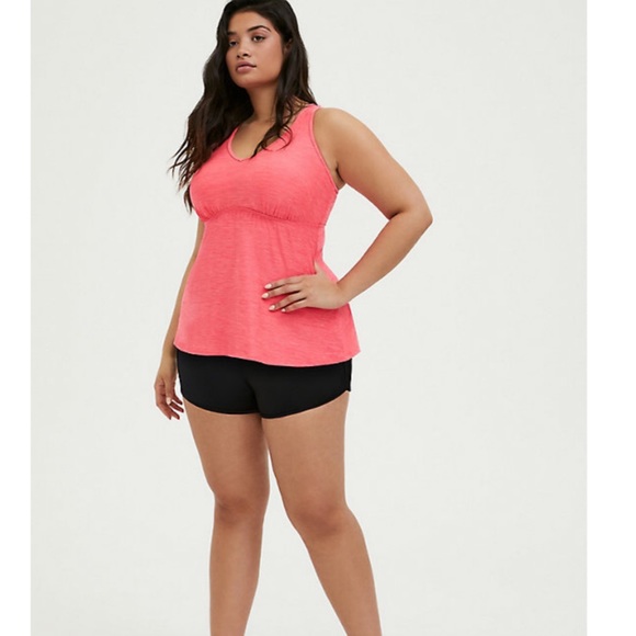 Torrid Coral Racerback Wireless Tankini Top - Picture 2 of 10